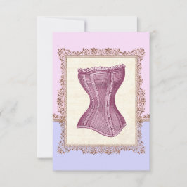 Victoriaans Corset Lingerie  Vrijgezellenfeest Kaart