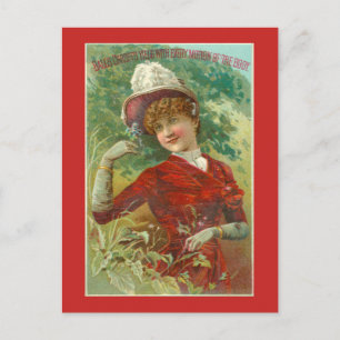 Victoriaans corsetreclame briefkaart