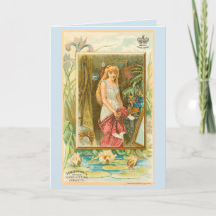 Victoriaans corsetreclame kaart