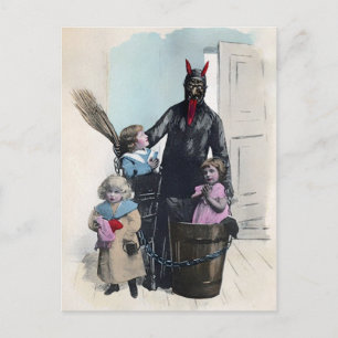  Victoriaans Creepy Krampus Briefkaart