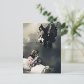  Victoriaans Creepy Santa Christmas Briefkaart (Staand voorkant)