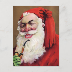  Victoriaans Creepy Santa Christmas Briefkaart