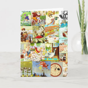 Victoriaans  crèmemontage kaart