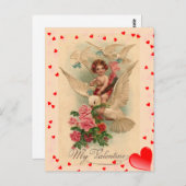  Victoriaans Cupid op de Valentijn van de hond Briefkaart (Voorkant / Achterkant)