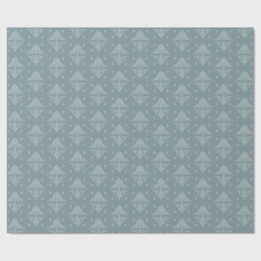 Victoriaans Damask op Green Victoriaans geïnspiree Cadeaupapier (Vlak)