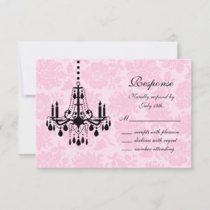 Victoriaans Damask RSVP Kaartje