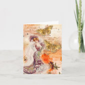  Victoriaans dame Birthday Kaart (Voorkant)