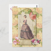 Victoriaans dame briefkaart (Voorkant / Achterkant)