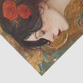 VICTORIAANS  DAME DECOUPAGE TISSUEPAPIER (Detail)