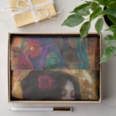 VICTORIAANS  DAME DECOUPAGE TISSUEPAPIER (Geschenk)