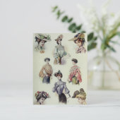 Victoriaans Dame -  Franse Mode - Blouses Briefkaart (Staand voorkant)