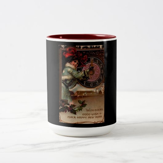  Victoriaans dame Happy New Year Mok (Center)