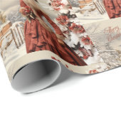 Victoriaans dame kerst cadeaupapier (Rol Hoek)