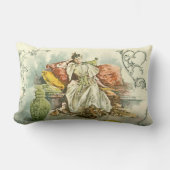 Victoriaans dame met boek uit een tijdschrift uit kussen (Voorkant)