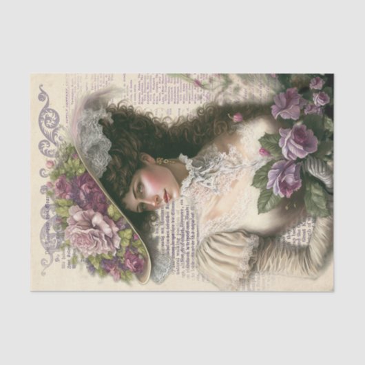 Victoriaans dame tissuepapier (Voorkant)