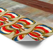 Victoriaans dame van 1890 op de strandafdruk poster (Hoek)