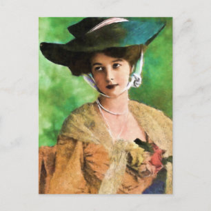 VICTORIAANS DAME VROUW BRIEFKAART
