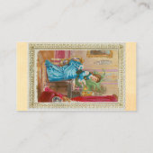 Victoriaans dame writer visitekaartje (Achterkant)