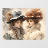 Victoriaans dames raamsticker (Vel)