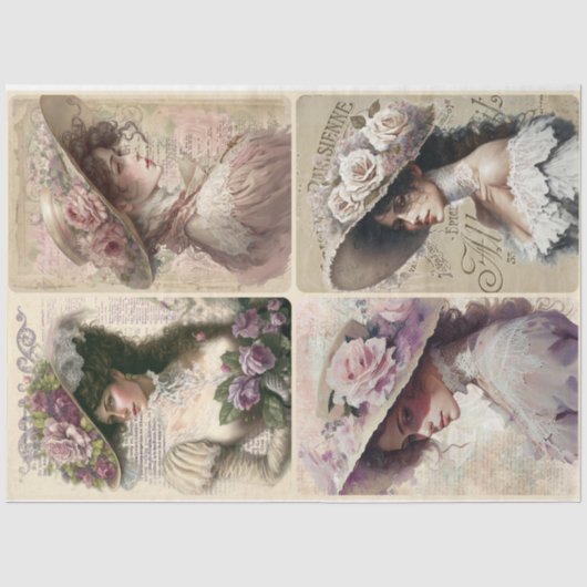 Victoriaans dames tissuepapier (Voorkant)