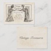 Victoriaans dames visitekaartje (Voorkant / Achterkant)