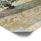 * Victoriaans damesbloemen Art Nouveau AR23 Poster (Hoek)