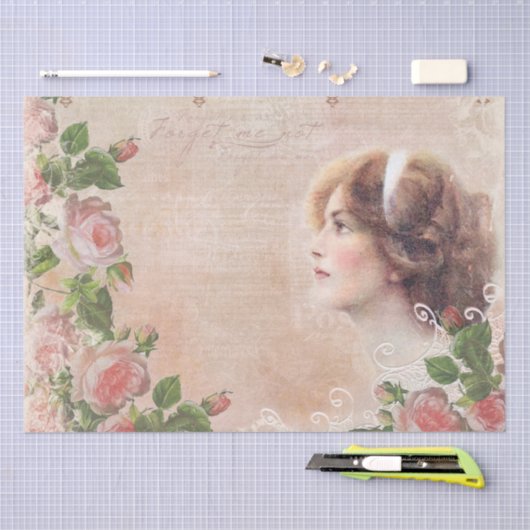 Victoriaans damesdebetpapier Tissuepapier (Craft)