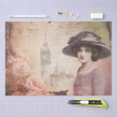  Victoriaans damesdebetpapier Tissuepapier (Craft)