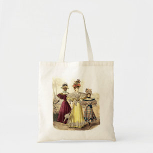 Victoriaans damesontwerp tote bag