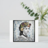 Victoriaans damestandaartjes in de bosbouw briefkaart (Staand voorkant)