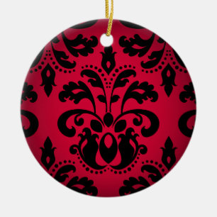 Victoriaans damp voor zwart en rood keramisch ornament