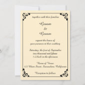 Victoriaans Dans Beren Huwelijksuitnodiging Kaart (Achterkant)