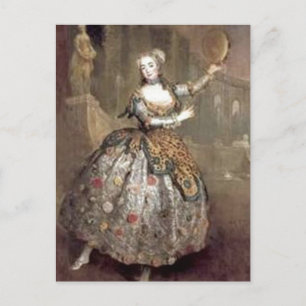 Victoriaans danser briefkaart