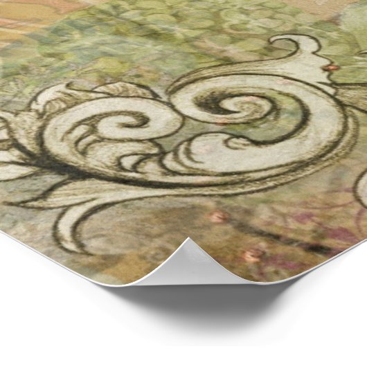 Victoriaans dansmeisje in Green St. Patrick's Day Poster (Hoek)