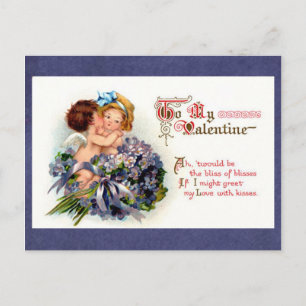 Victoriaans de Cupido's Valentijn van de Feestdagenkaart