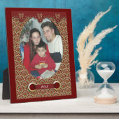 Victoriaans design voor kerstfoto's fotoplaat (Zijkant)