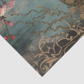 Victoriaans Deuropening Kersenbloesem Decoupage Tissuepapier (Detail)