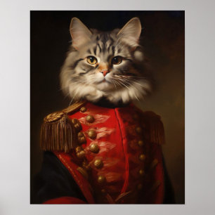 Victoriaans dierenportret, geklede dierenprint poster