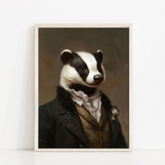 Victoriaans Dierenprint, Koninklijke Das Vintage P Poster