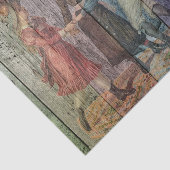 Victoriaans document over het dansen van kinderen tissuepapier (Detail)