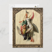 Victoriaans dode kerst briefkaart (Voorkant / Achterkant)