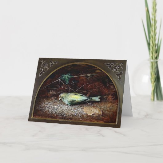 Victoriaans dode kerstkaart feestdagen kaart (Voorkant)