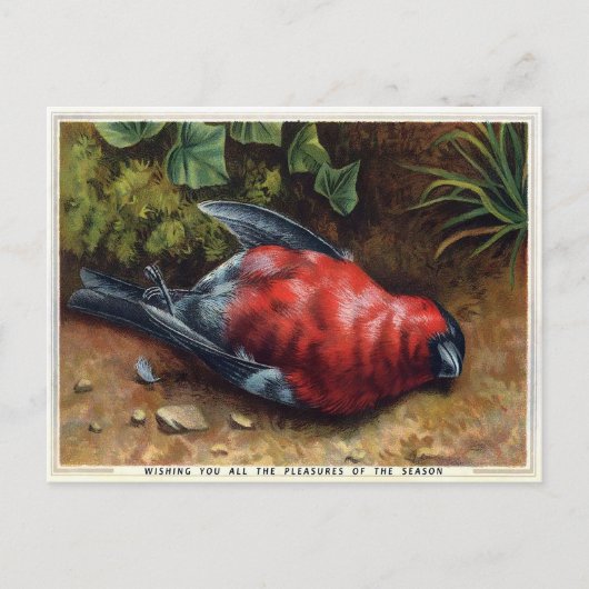 Victoriaans Dodelijke Kerstmis Briefkaart (Voorkant)