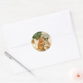Victoriaans Dog Kerst sticker (Envelop)