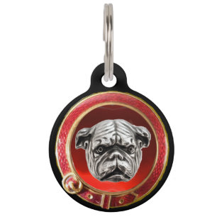 VICTORIAANS DOG PORTRAITS English Bulldog Huisdierpenning