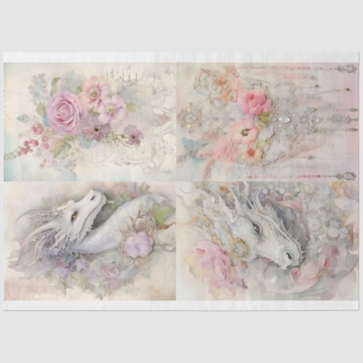 Victoriaans Dragon Series Design 9 Tissuepapier (Voorkant)