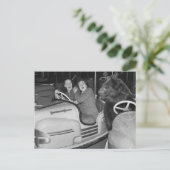 Victoriaans drift een Beer die de auto's drijft Briefkaart (Staand voorkant)