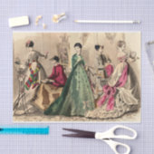 Victoriaans drukker met roze hoes tissuepapier (Craft)