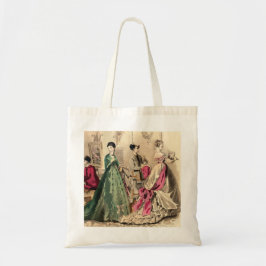 Victoriaans drukker met roze hoes tote bag