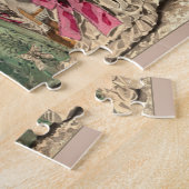 Victoriaans drukker met roze romp puzzel (Zijkant)